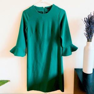 Green Ann Taylor long-sleeve dress